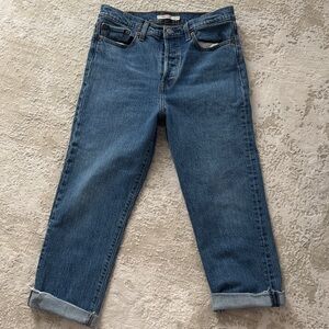 Levi's Women's Cropped Blue Jeans